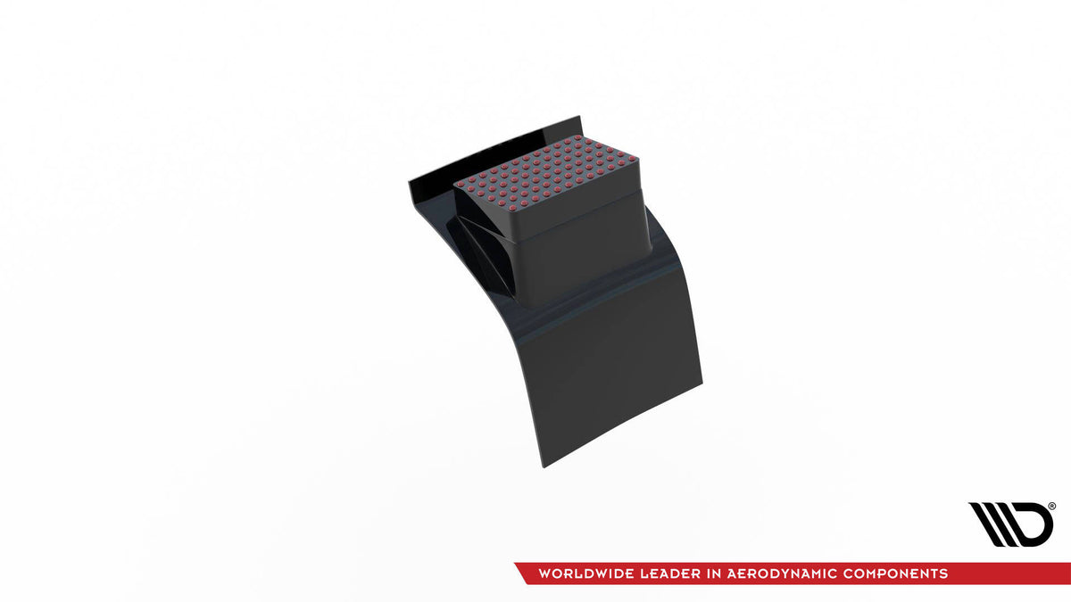 Detaljbilde av blank sort LED-bremselys til Skoda Octavia RS Mk4