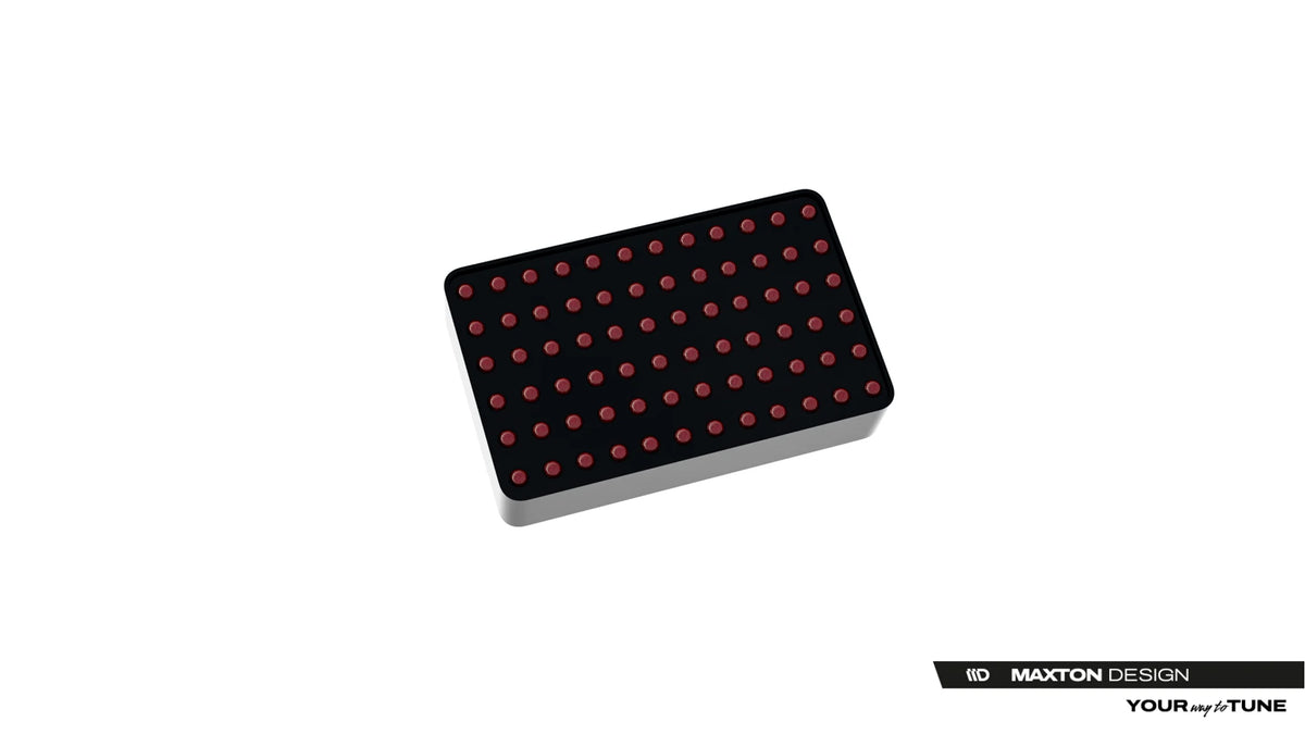 Detaljbilde av matt overflate på LED bremselys til Toyota GR Yaris Mk4