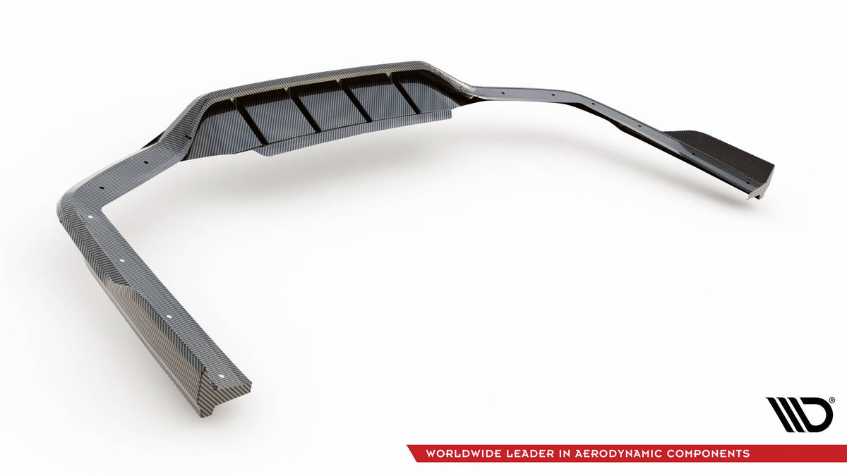 Maxton Carbon RD baksplitter til BMW 7-serie Facelift, underside med hull