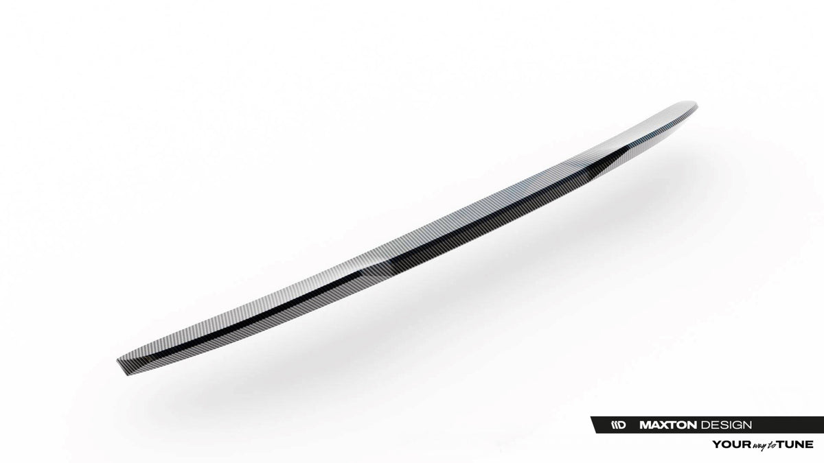 Detaljbilde av hekkspoiler i prepreg karbonfiber til Audi RS3 8Y Facelift