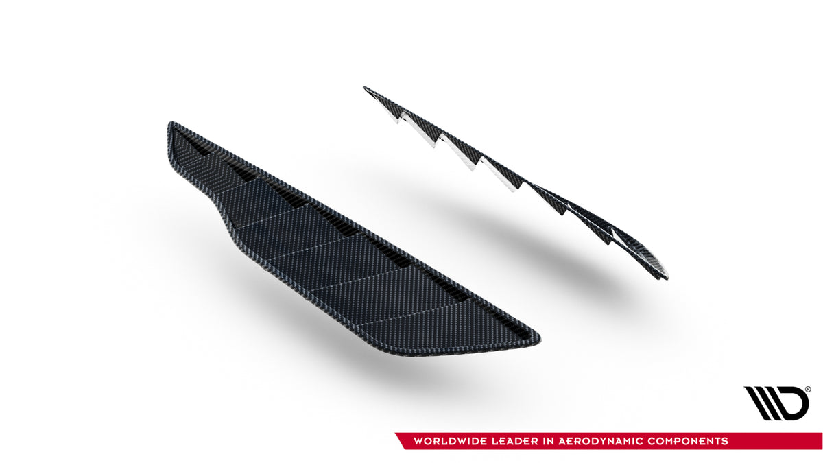 Carbon skjermventiler til Mercedes-AMG GT C192 med ensartet vevstruktur