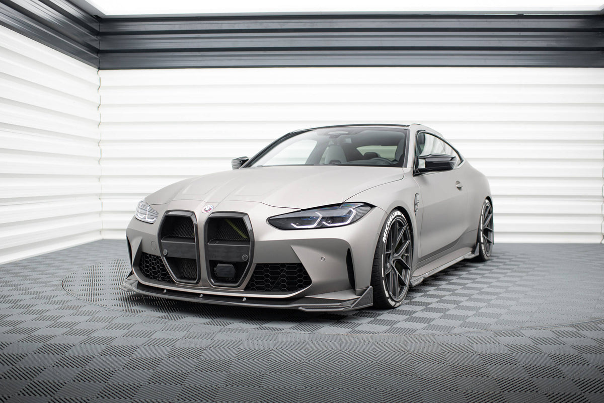 Frontflaps til BMW M4 G82 Facelift montert på frontsplitter