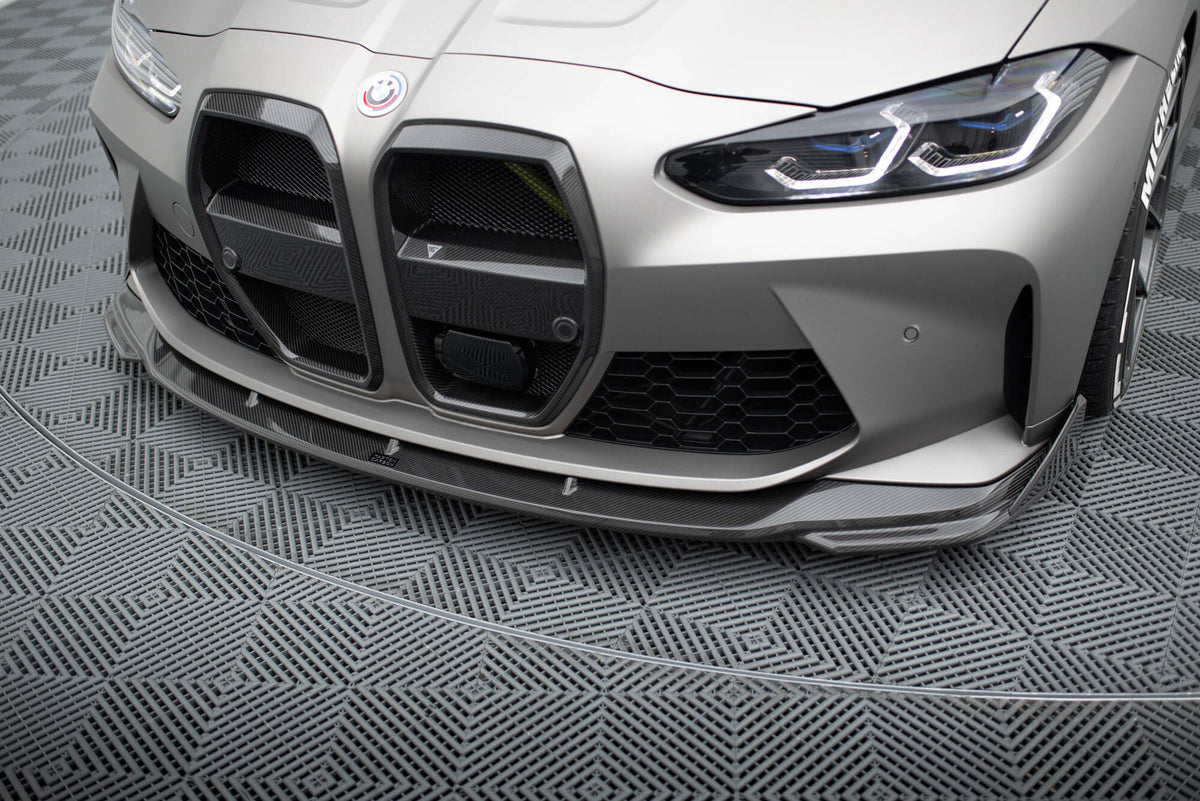 Frontflaps i prepreg karbon til BMW M4 G82 sett ovenfra