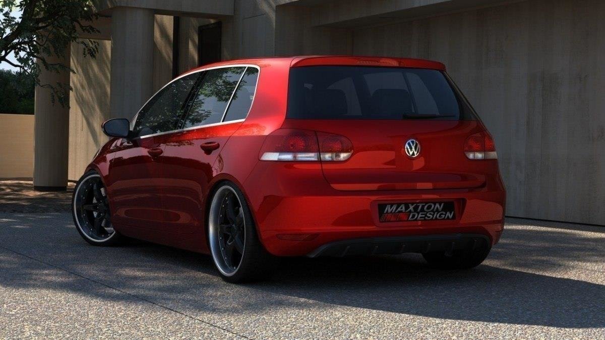 Støtfangerskjørt Valance Bak Vw Golf VI Without Exhaust Hole detaljbilde av profilen