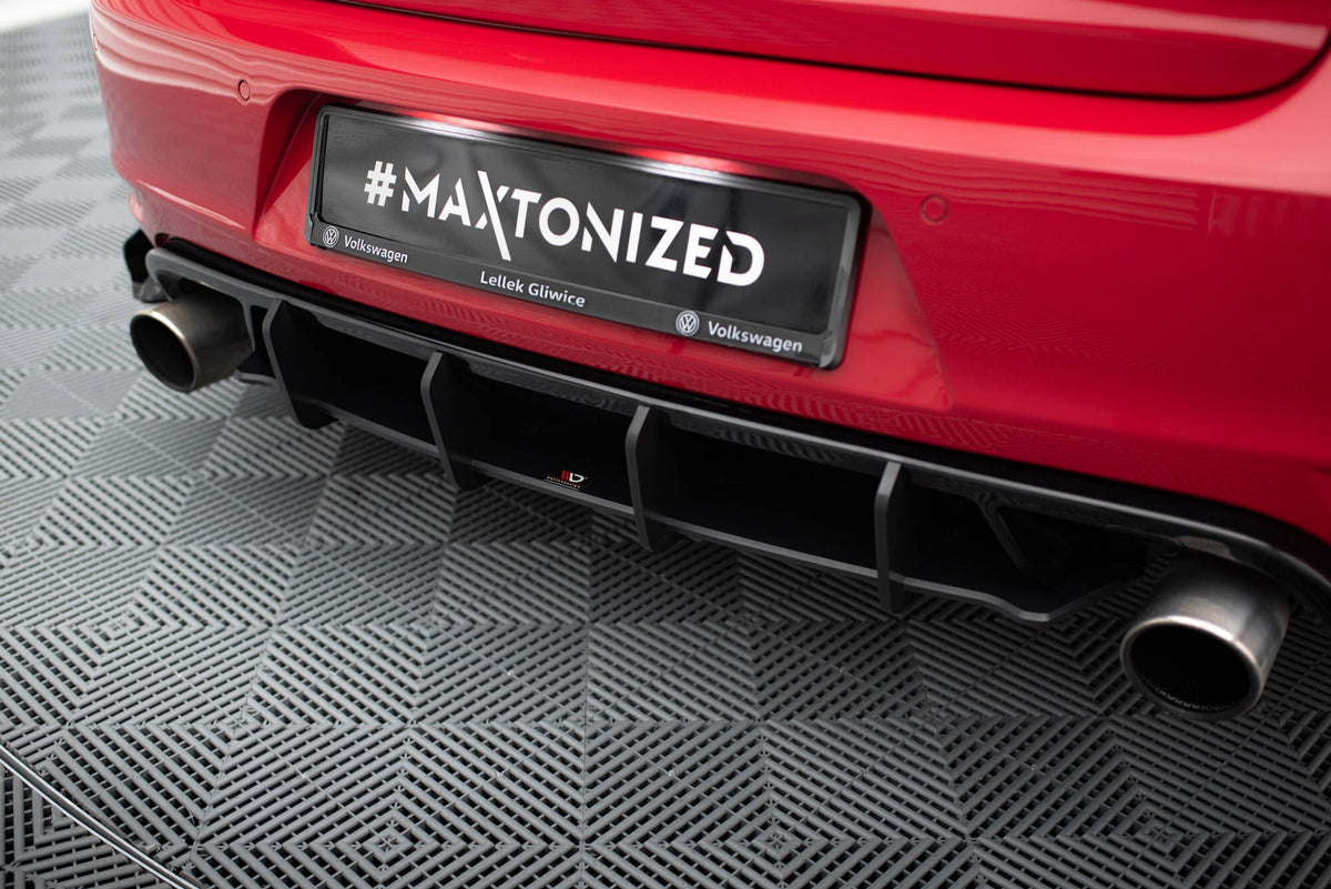 Maxton Design diffuser for Golf GTI Mk6 montert under bakstøtfanger, skrå vinkel