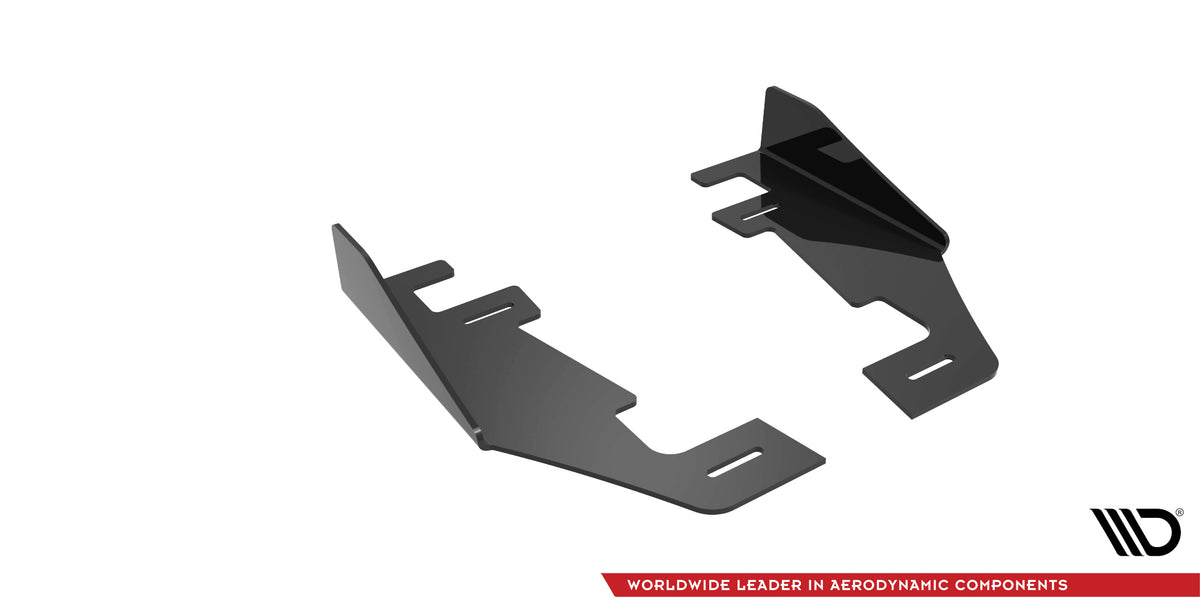Pakkeinnhold sideflaps bak Audi RS3 Sedan 8Y 10mm V1 med monteringsdeler og gratis frakt