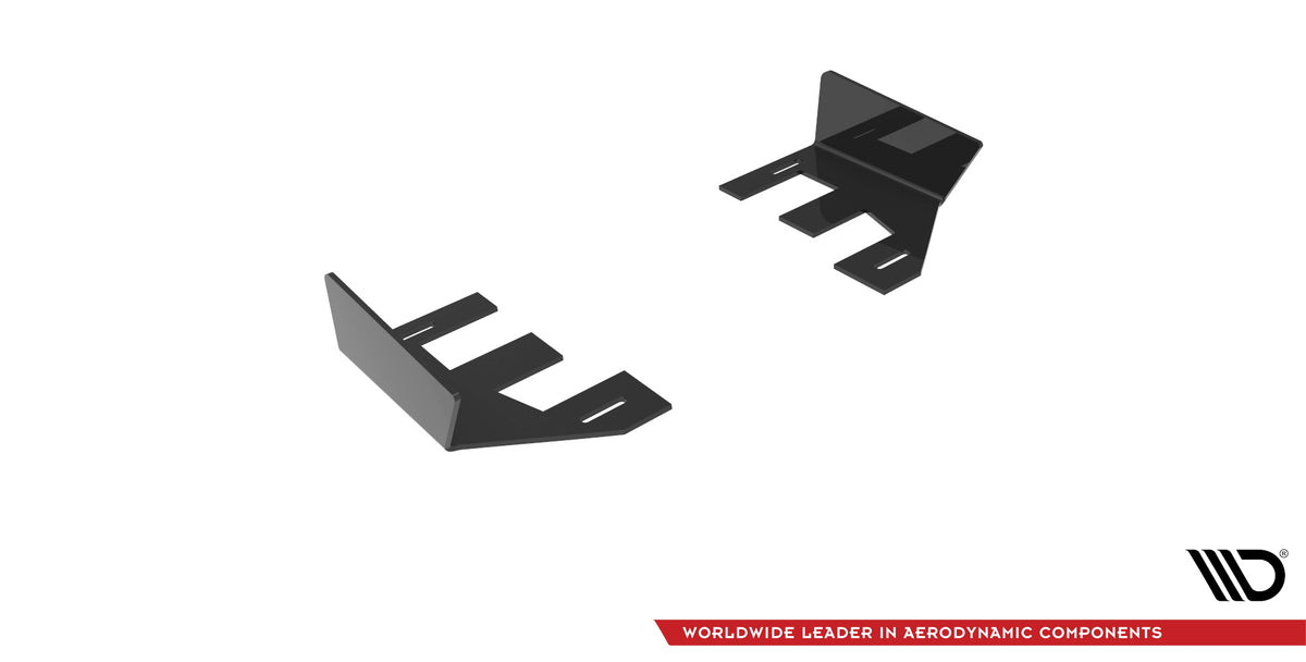 Par med bakre sideflaps til Audi RS3 Sportback 8Y, matt sort finish med presis passform