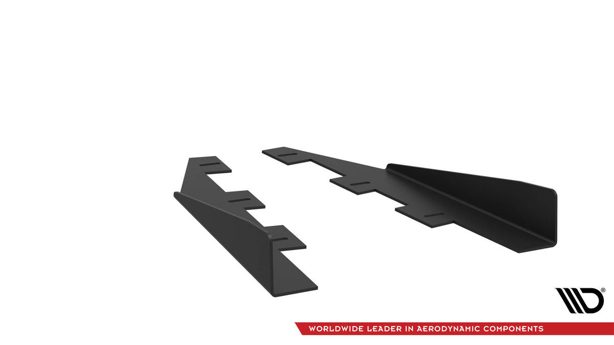 Matt svart sideflap i 10 mm ABS-plast til Kia ProCeed GT, sett fra siden