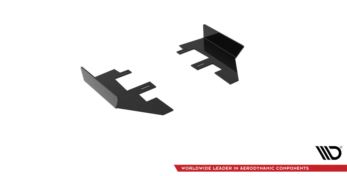 Nærbilde av bakre sideflap i 10 mm ABS-plast for Mercedes C63 W205