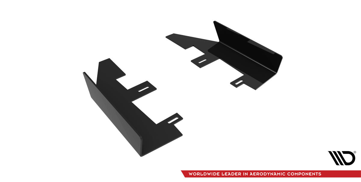 Sideflaps bak for Mercedes C63 Sedan W205 Facelift, sett bakfra