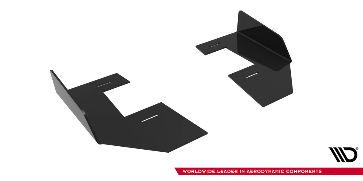 Par med bakre sideflaps til Lancer Evo X vist ovenfra