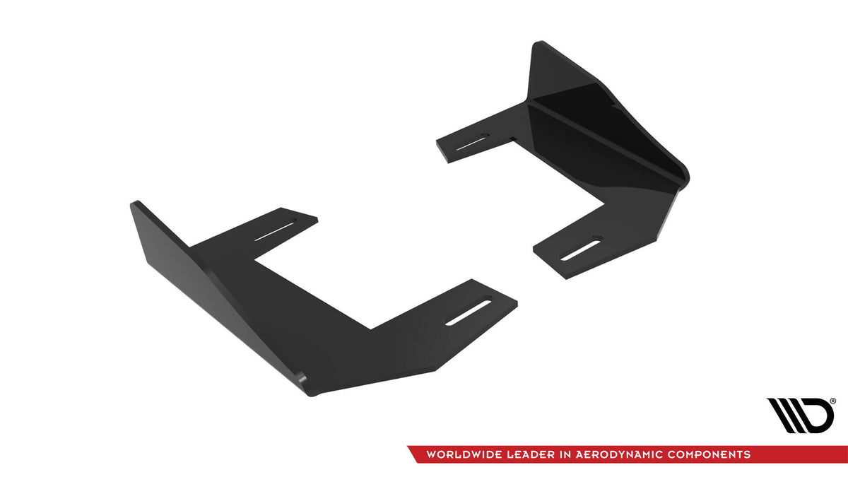 M-Maxton sideflaps bak F40 V.2 – montering med dobbelsidig tape illustrert