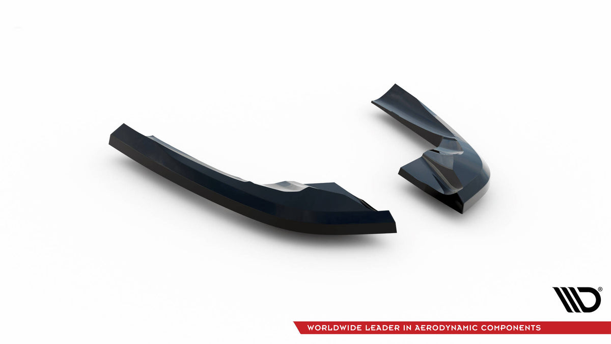 Maxton Design sideflaps bak Audi S3 Sportback 8V, nærbilde av overflate