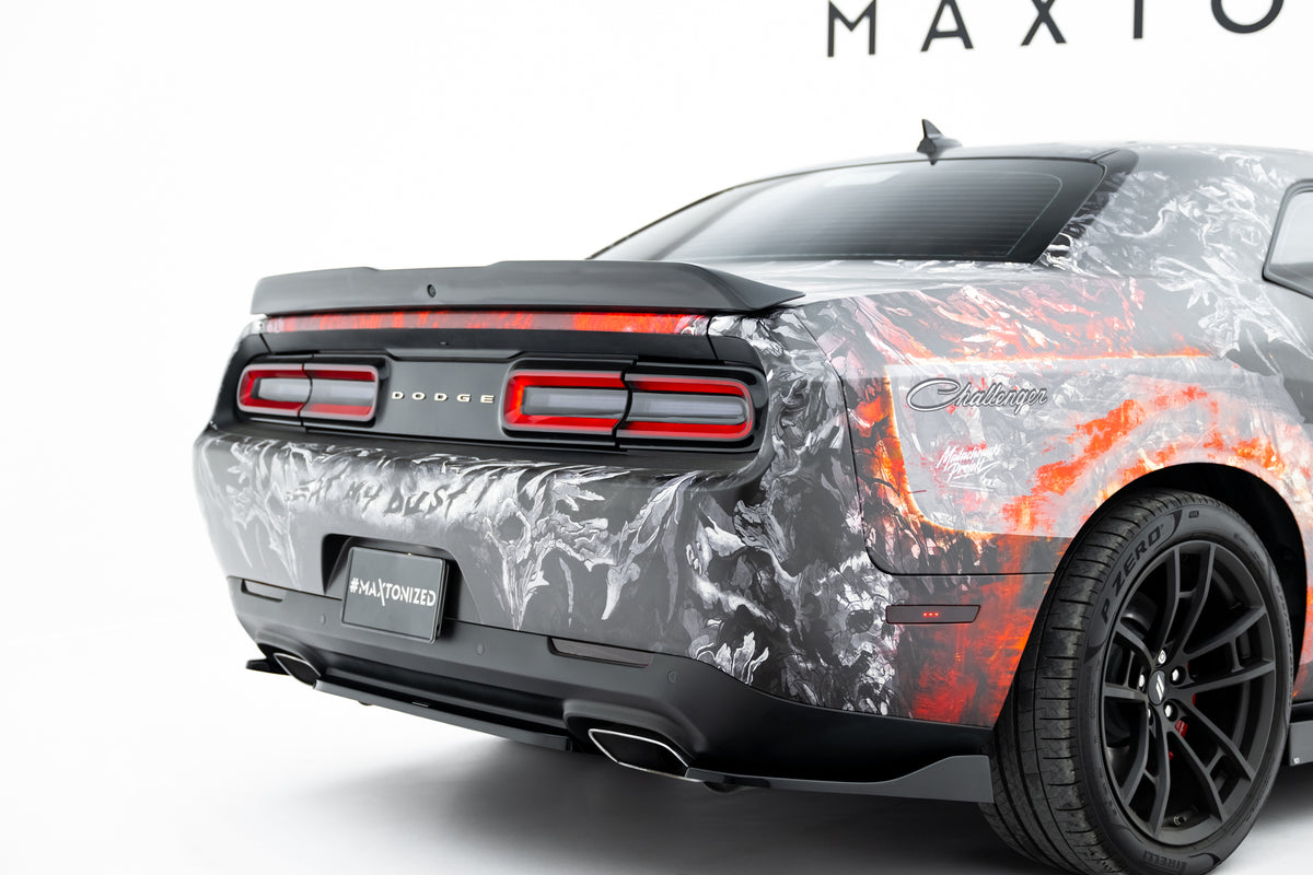 Sidesplittere bak i blank sort ABS til Dodge Challenger GT Mk3 Facelift