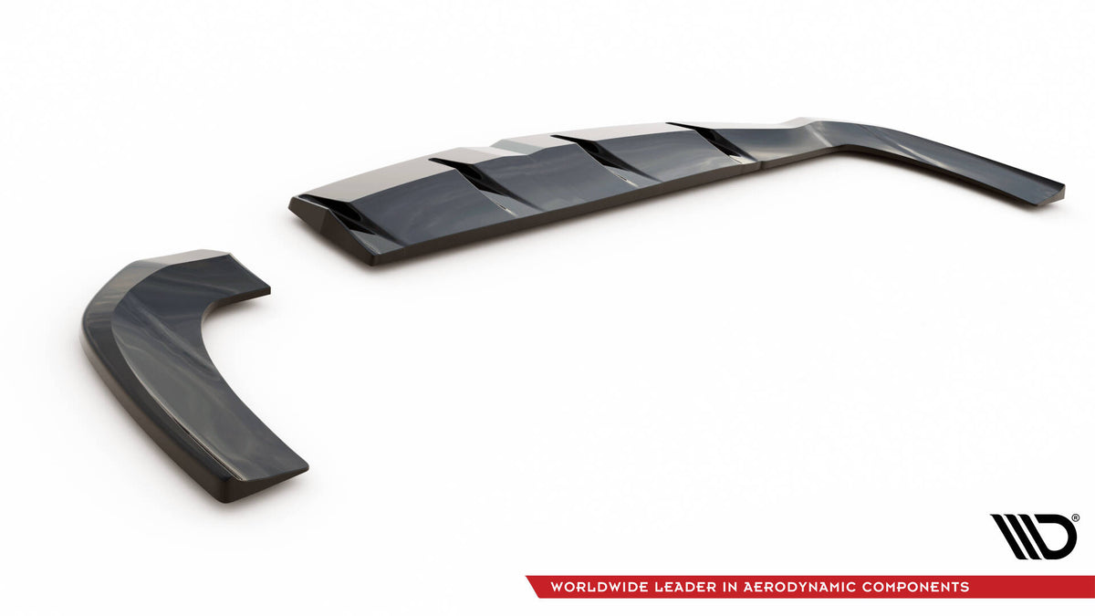 Sideflaps Bak Hyundai I30 Fastback N-Line MK3 Facelift White Stripe - HY-I30-3F-NLINE-FB-RSD1G