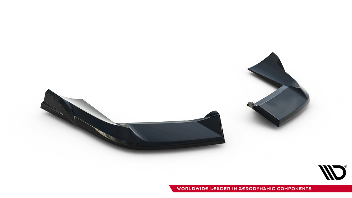 Nærbilde av bakre sideflap i strukturert sort finish for Porsche Cayenne Sport Design