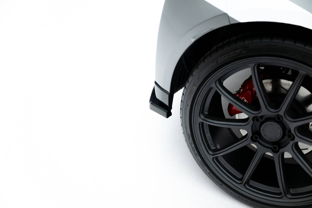 Sideflaps Bak Toyota GR Yaris MK4 Facelift – nærbilde av flaps