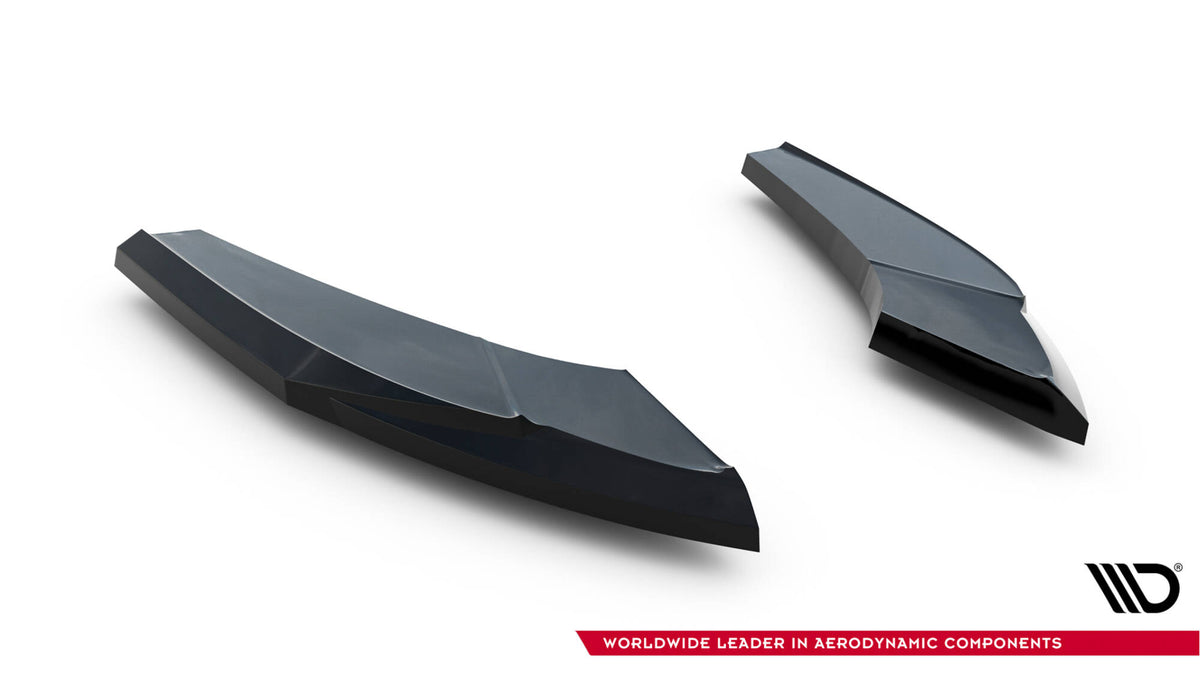Bakre sideflap V.1 for Audi S3 8Y Facelift i mattsvart ABS-materiale vist før montering