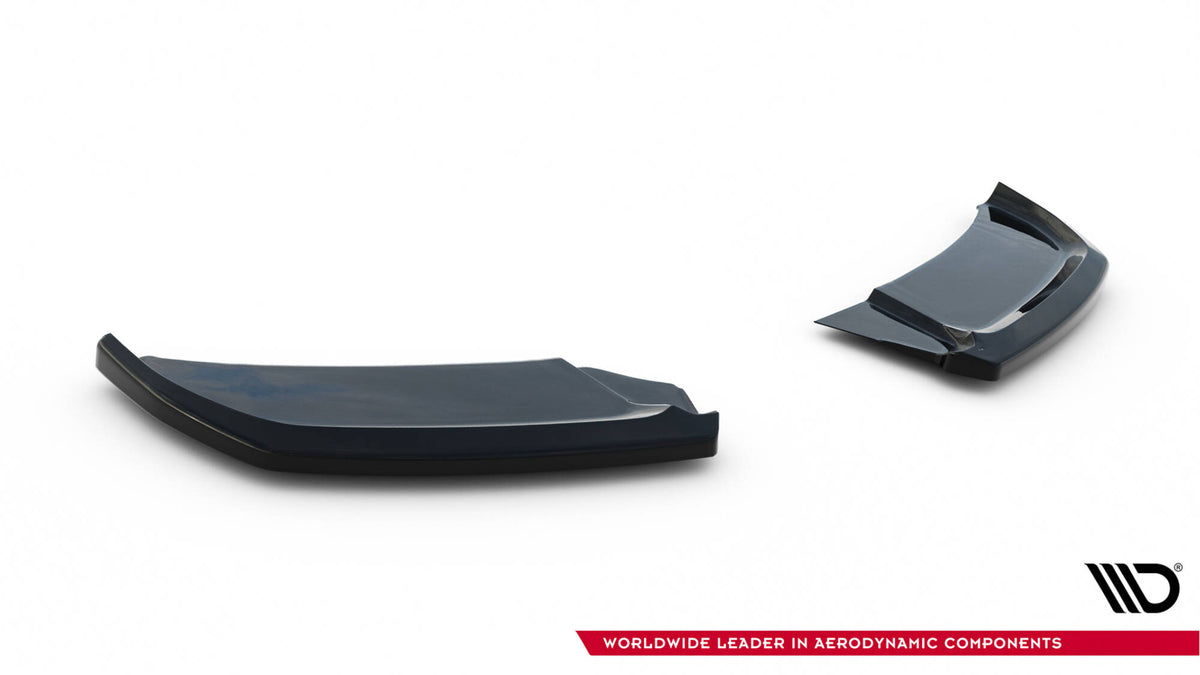 Bakre sideflap i sort finish for Audi A1 S-Line med detalj av overflatestruktur