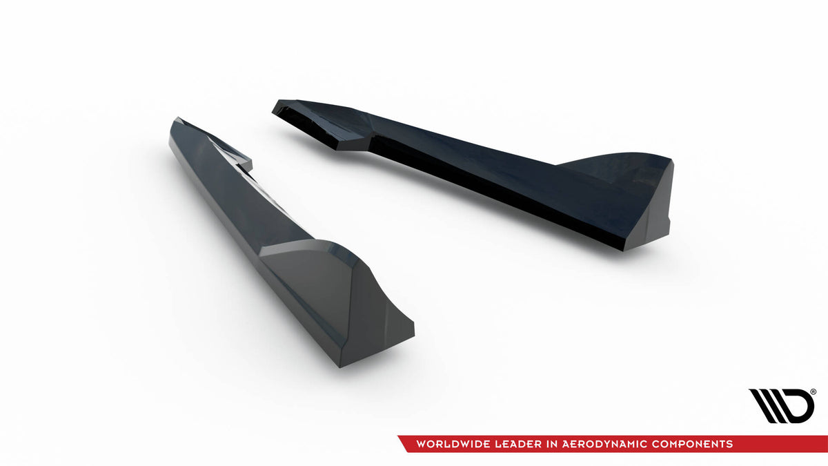 Bakre sidesplitter V.2 for Audi S4 Sedan B8 med synlig UV-coating