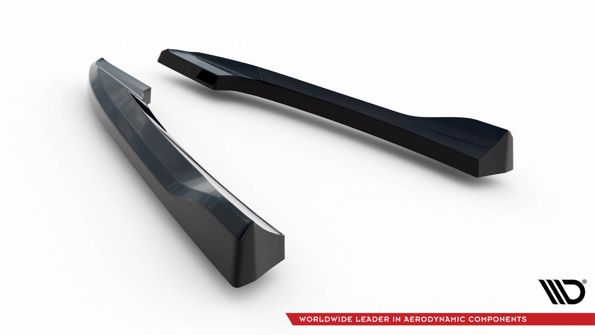 Sideflap V.2 for Audi S5 8T vist med diffuser, frontal vinkel