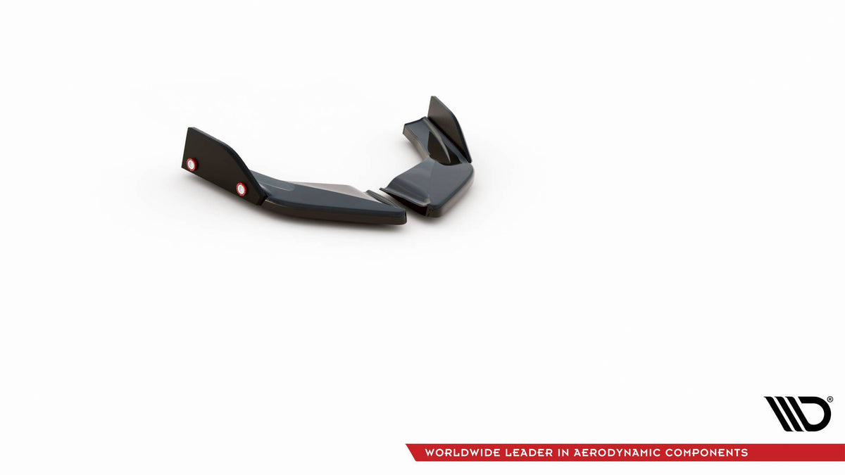Bakre sideflaps V.2 for VW Golf 8 GTI / GTE sett rett bakfra med baklykter synlig