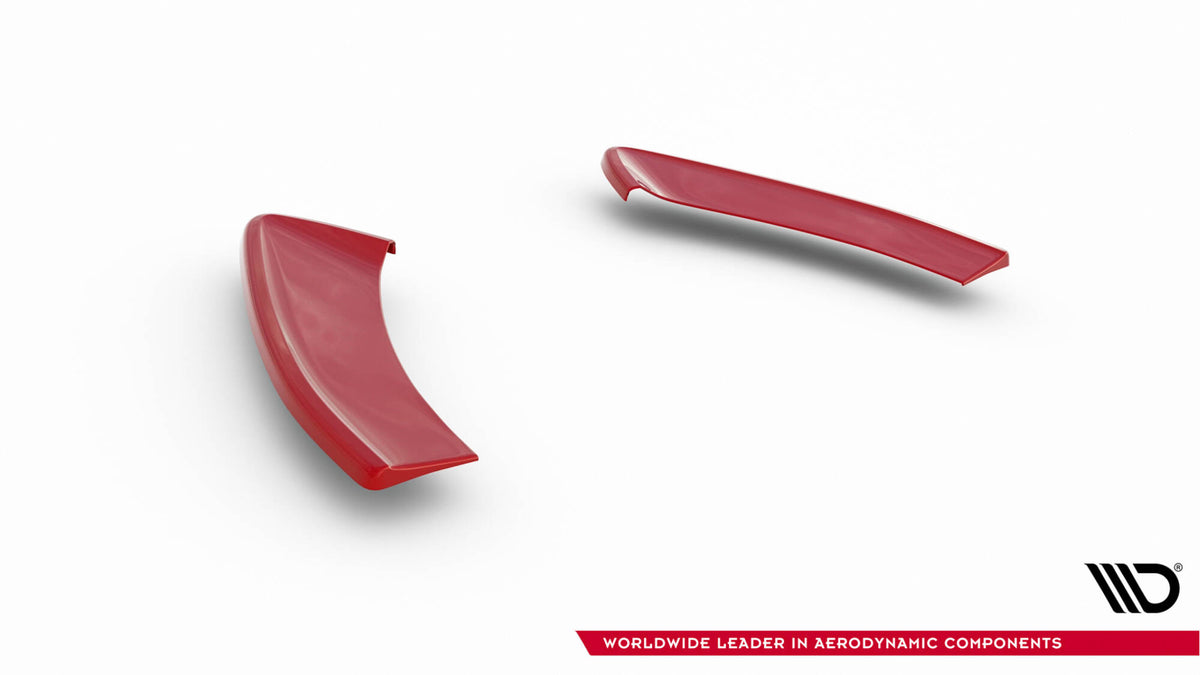 Sideflaps bak fra Maxton Design til VW Golf GTI Mk7 Facelift vist i skrå vinkel