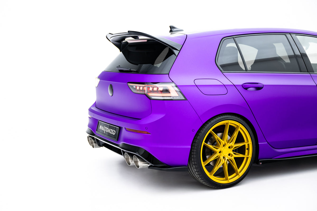 Sidesplittere Bak montert på bakre støtfanger på Volkswagen Golf R Mk8