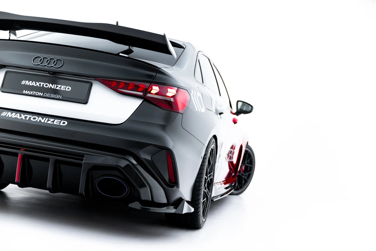Sidesplittere Bak V.3 i blank sort ABS til Audi RS3 Sedan 8Y Facelift