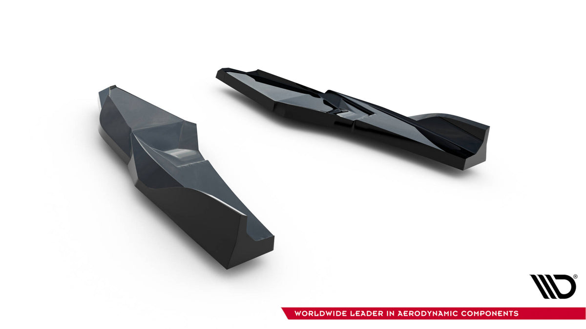 Audi S3 Sedan 8Y Facelift bakparti med monterte sideflaps V.4 sett fra siden med gratis frakt