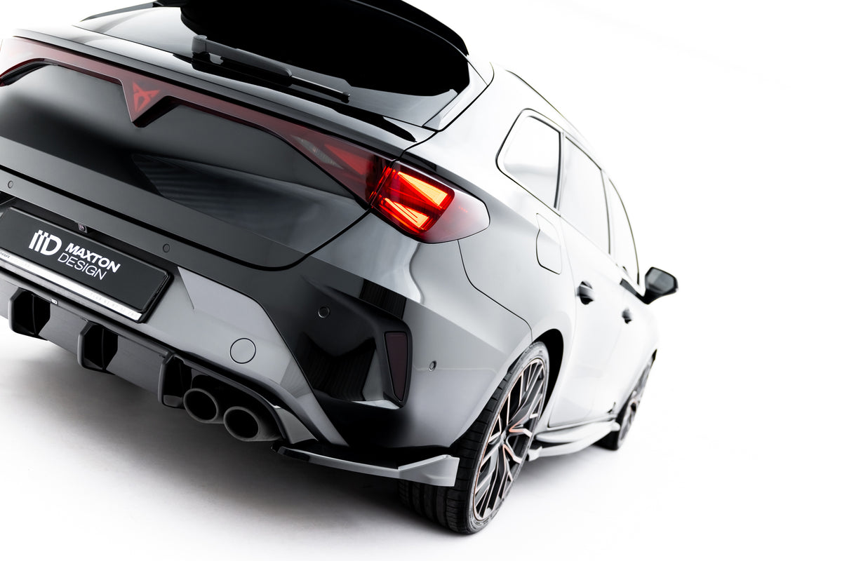 Sidesplittere bak i blank sort ABS til Cupra Leon ST Mk1 Facelift
