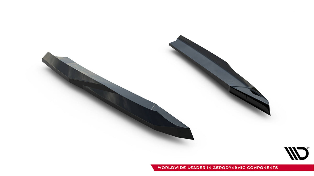 Par med bakre sidesplittere i svart finish for Skoda Octavia RS Liftback
