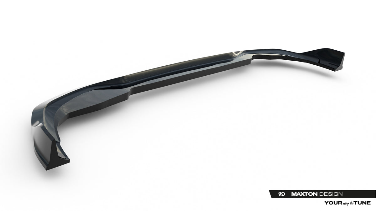 Diffuserplate til VW Golf 8 Facelift – nærbilde av overflaten med blank svart finish
