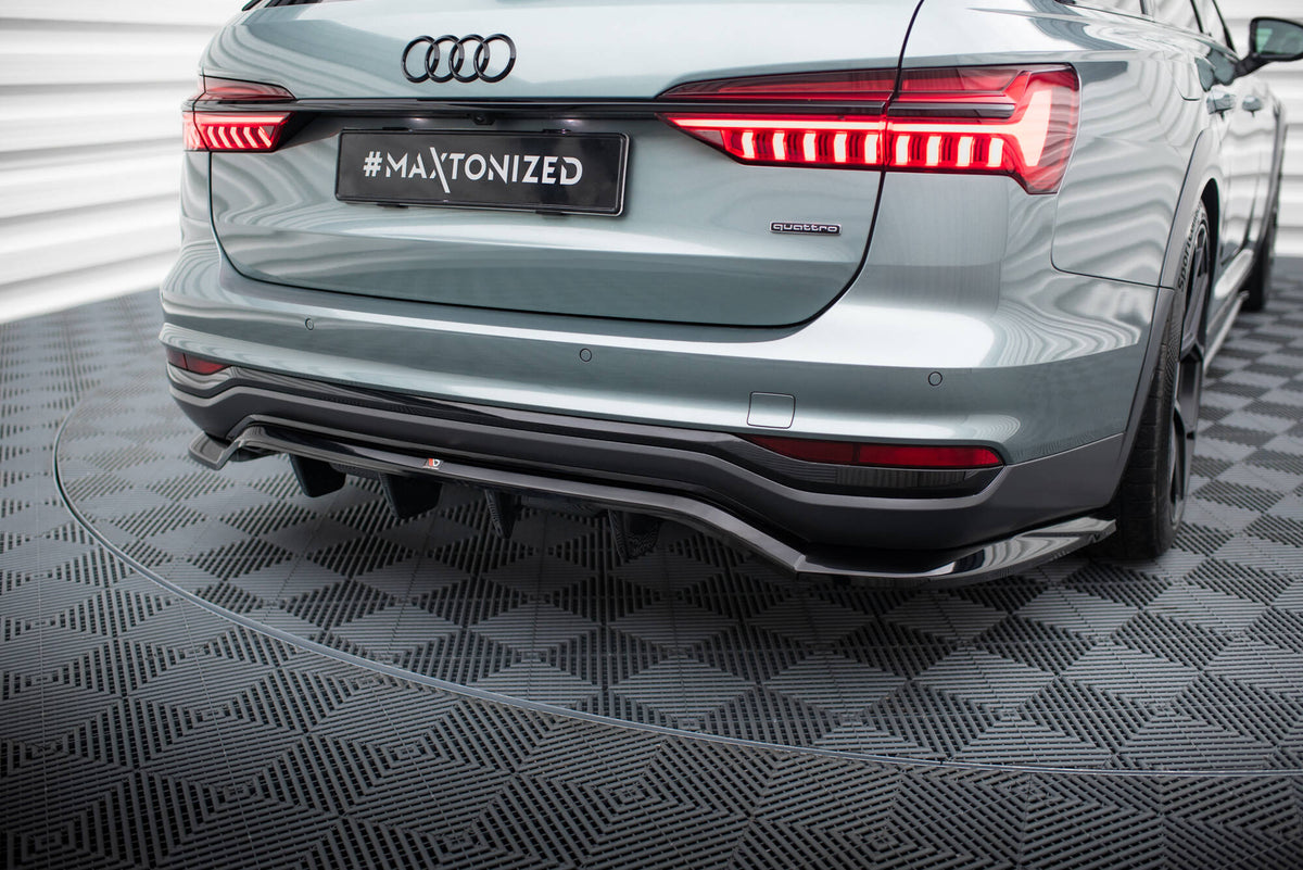 Bakdiffuser for Audi A6 Allroad C8 med synlig dekorstripe, ovenfra