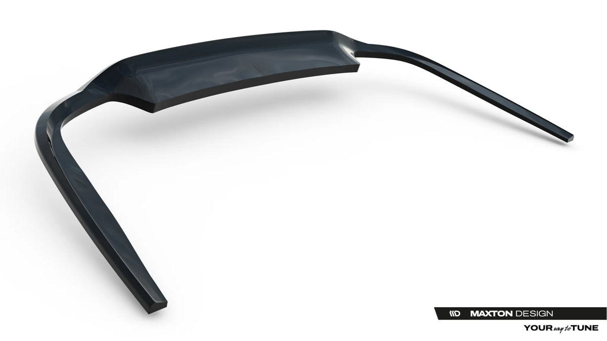 Detaljbilde av Gloss Black-overflaten på baksplitter til Audi A8
