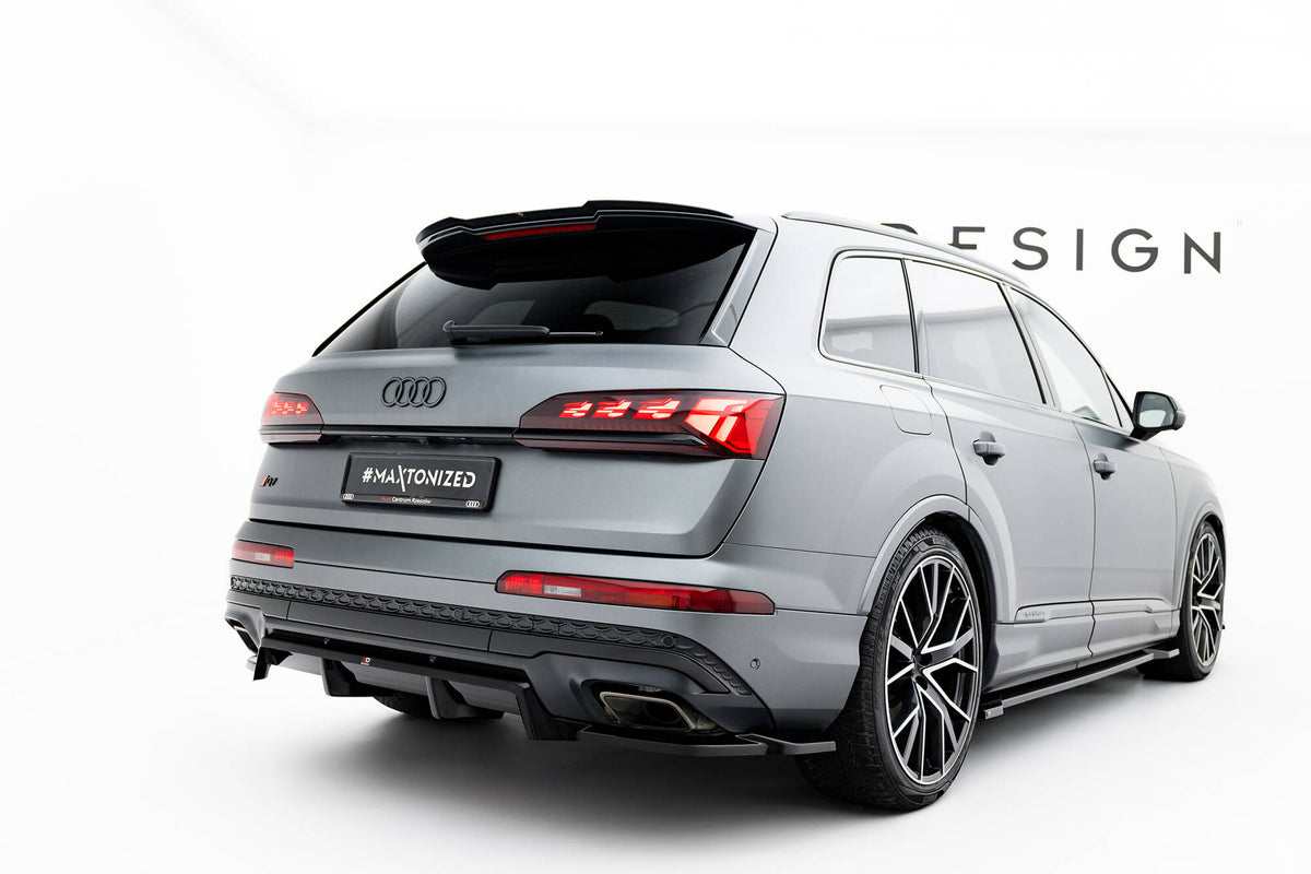 Hekk-diffuser til Audi Q7 S-Line MK2 Facelift 2 sett rett bakfra