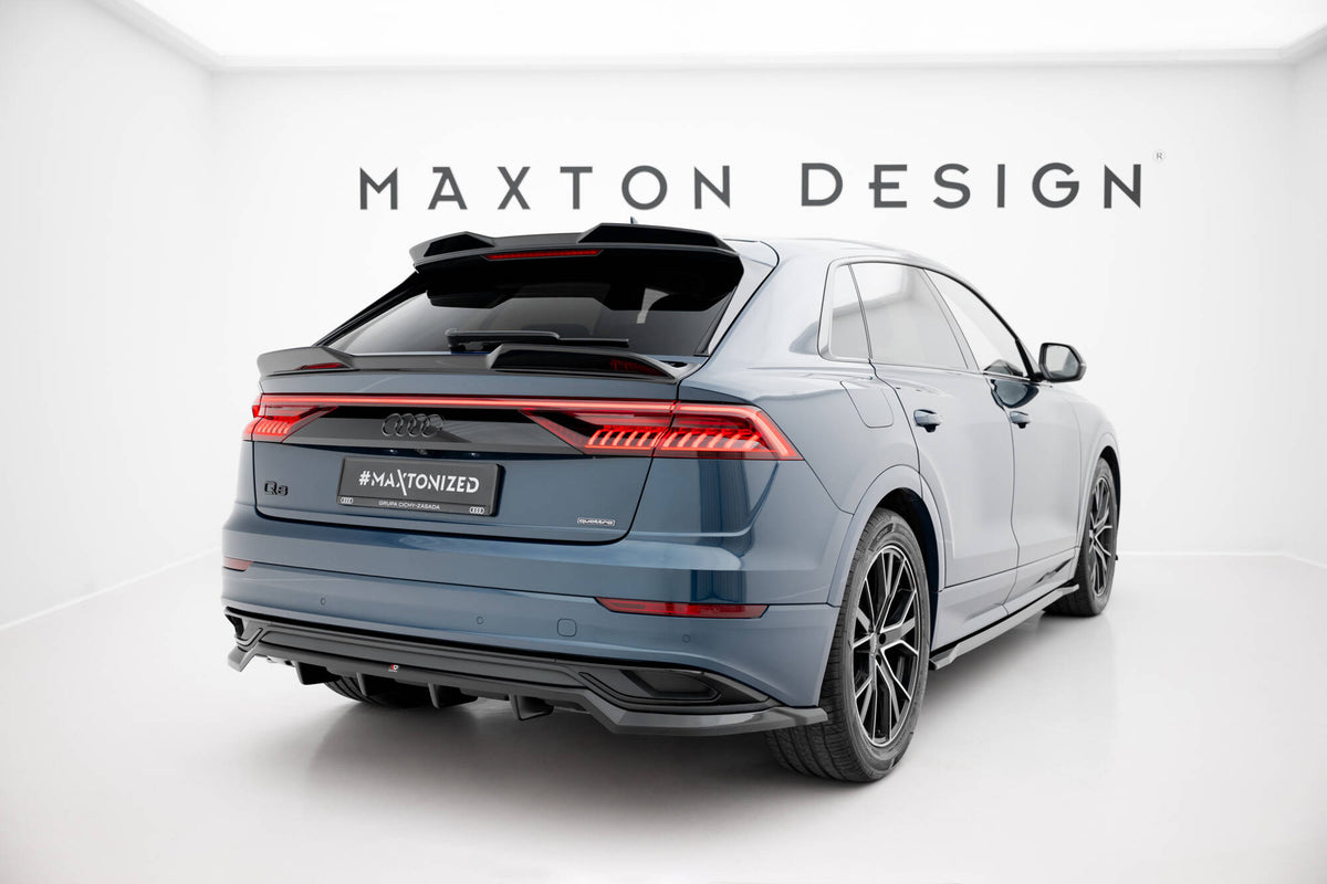 Bakre splitter fra Maxton Design til Audi Q8 2018-2023 i sort finish