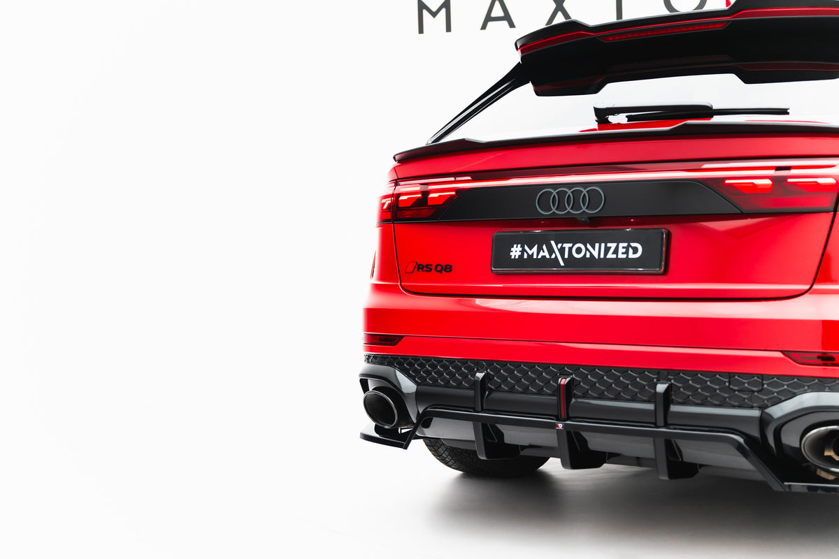 Diffuser Audi RSQ8 Facelift sett fra siden – viser montering mot støtfanger