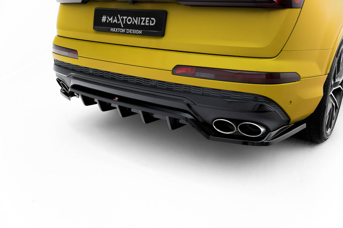 Diffuser med vertikale stenger til Audi SQ7 Facelift, sett bakfra