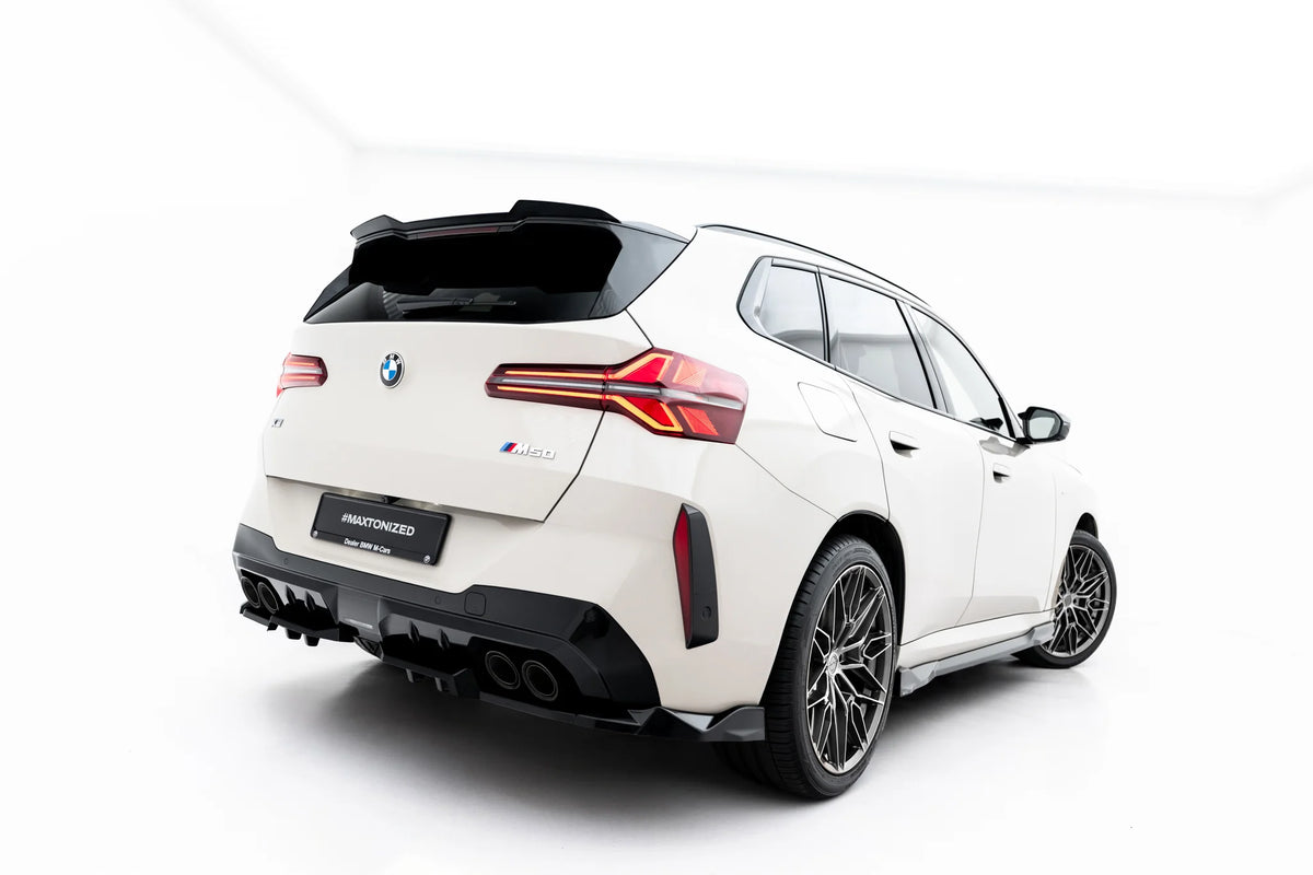Baksplitter med vertikale ribber til BMW X3 M50 G45 i blank sort ABS-plast