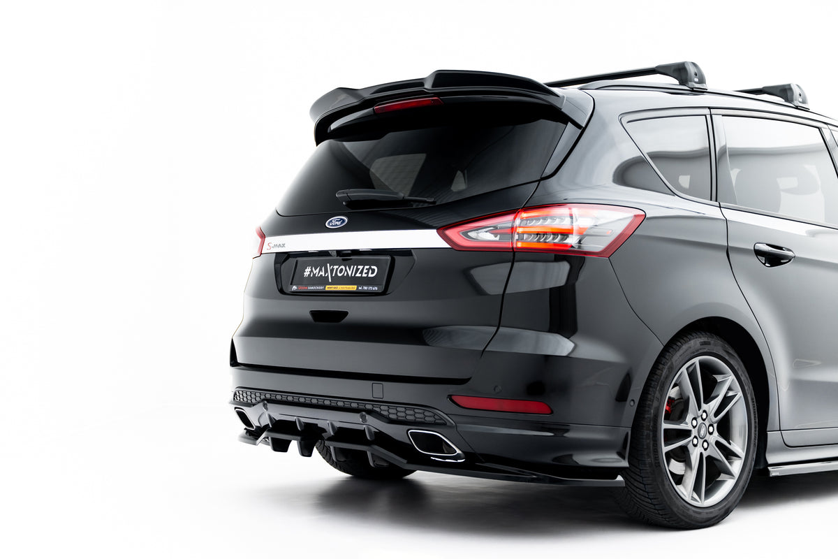 Baksplitter i blank sort ABS-plast til Ford S-Max Mk2 Facelift ST-Line