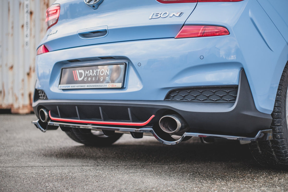 Komplett diffusersett med vertikale stenger for Hyundai i30 N ovenfra