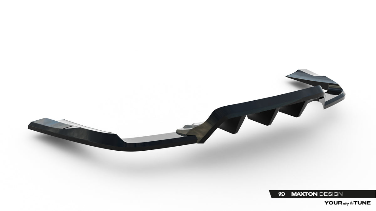 Baksplitter i blank sort ABS sett fra siden, Range Rover Sport Mk2 Facelift