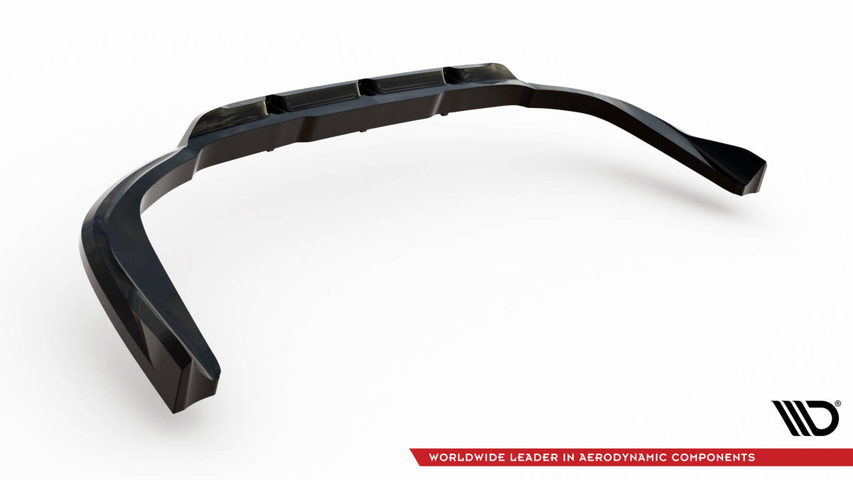 Diffuser til Lexus RX Facelift vist ovenfra med synlige vertikale stenger