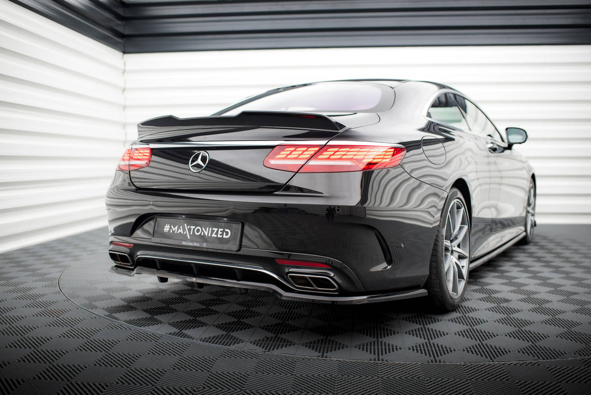 Diffuser Maxton Design montert på Mercedes S Coupe C217 Facelift bakfanger