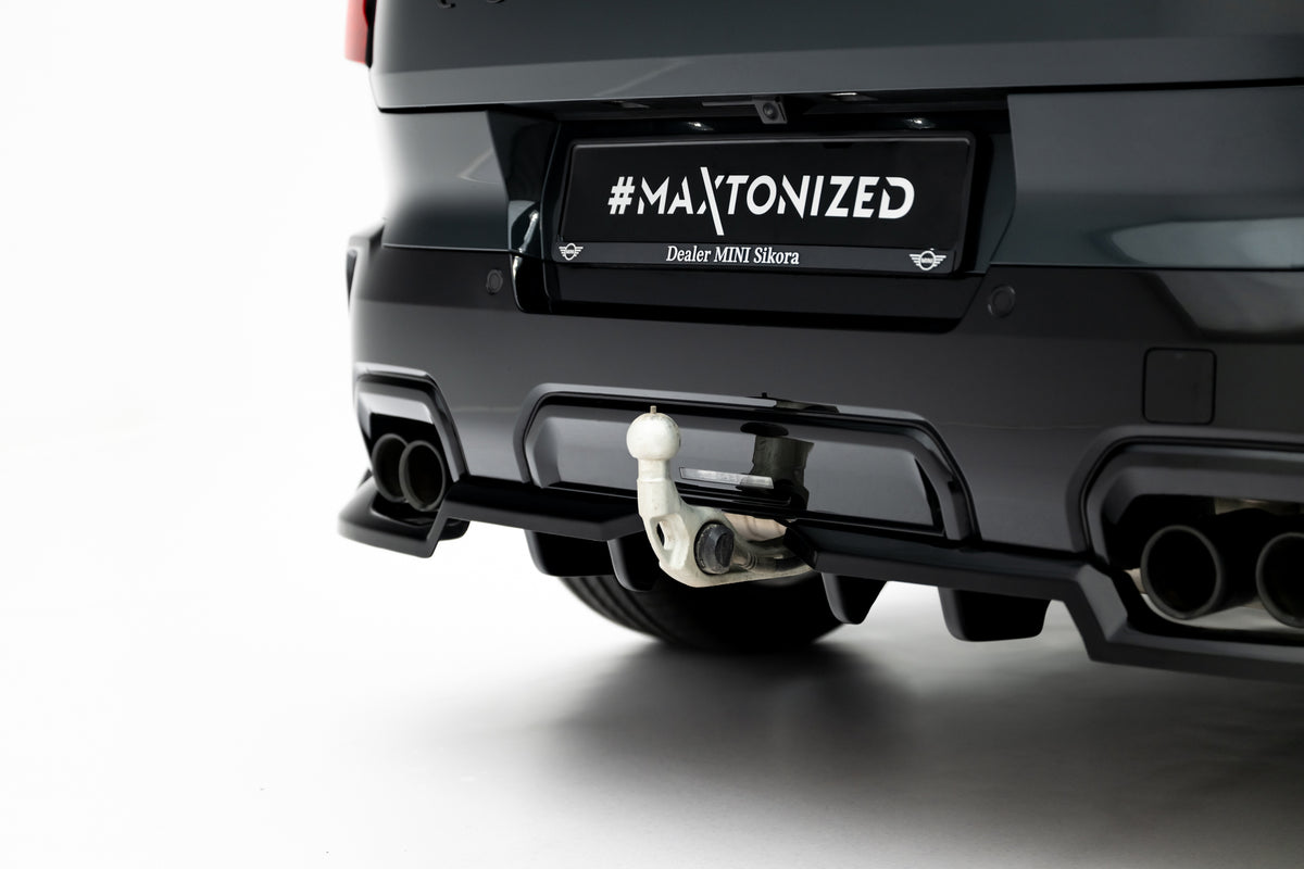 Bakre splitter for Mini Countryman JCW U25 med strukturert svart overflate