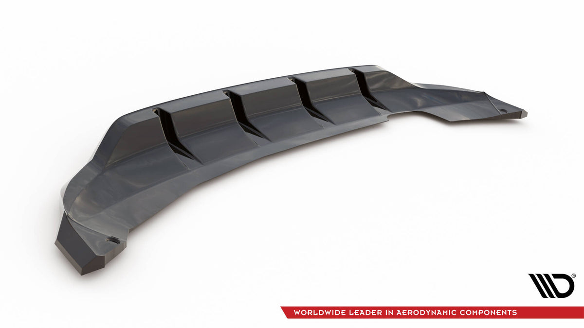 Diffuser for Skoda Fabia Monte Carlo MK4 vist ovenfra med stripealternativ