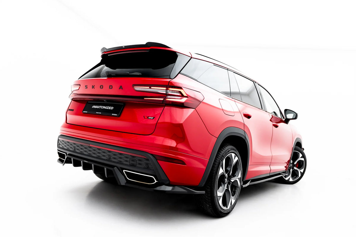 Hekksplitter i blank sort til Skoda Kodiaq RS Mk2 sett bakfra