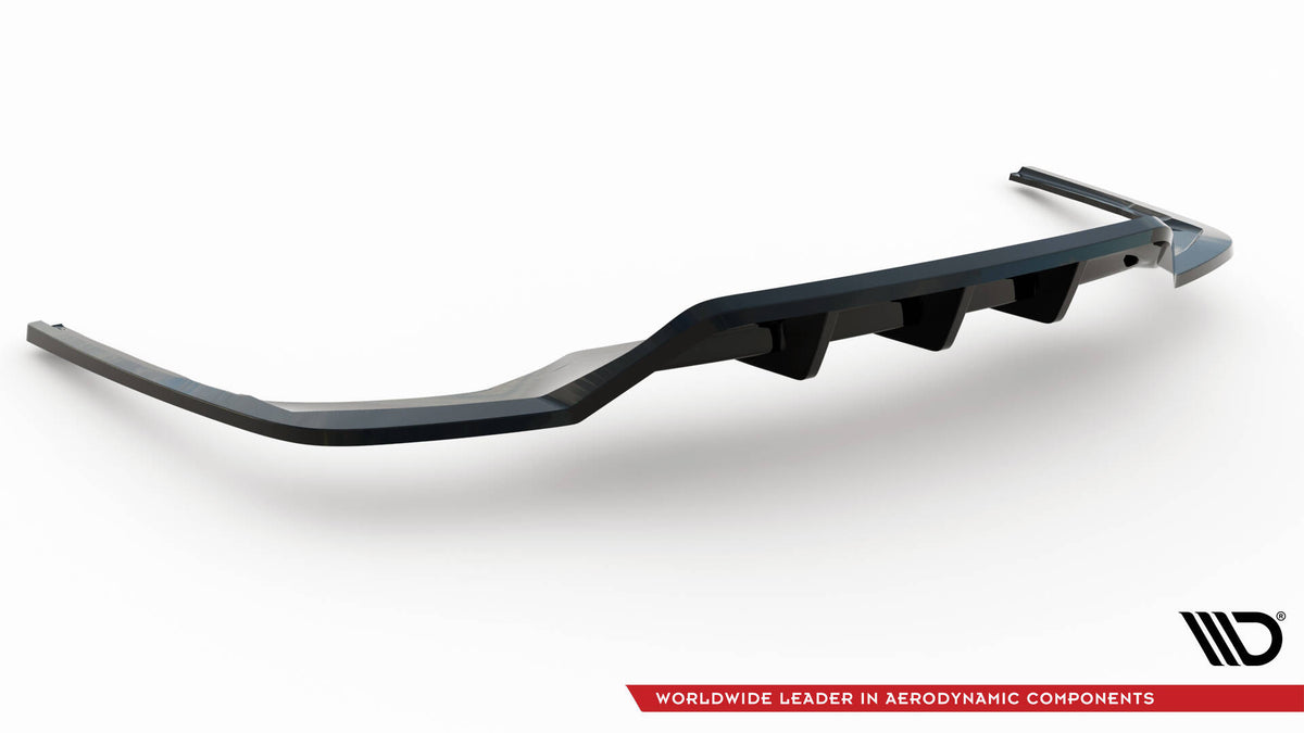 Bakdiffuser for Audi A4 B9 Facelift med valgfri farget stripe vist fra siden