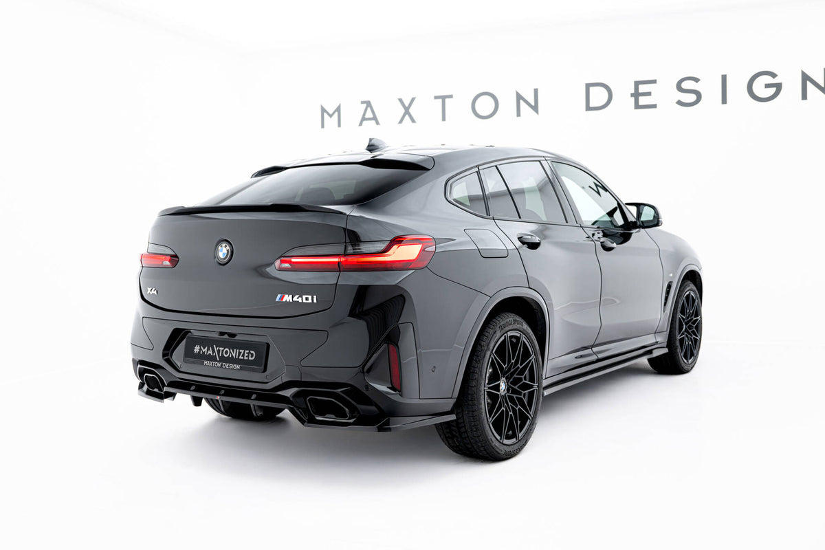 Diffuser BMW X4 M-Pakke G02 Facelift V.2 i matt svart finish, nærbilde